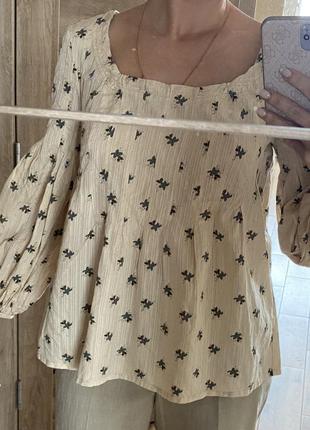 Шикарная блуза шелк коттон свободного кроя6 фото