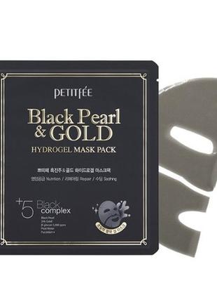 Гидрогелевая маска с золотом и черным жемчугом petitfee black pearl & gold hydrogel mask pack - 1шт1 фото