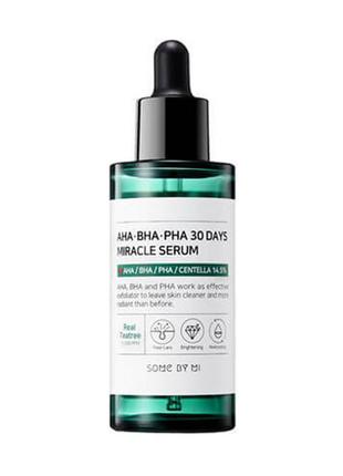 Кислотная сыворотка для проблемной кожи some by mi aha.bha.pha 30 days miracle serum 50ml