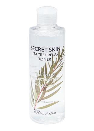 Заспокійливий тонер з екстрактом чайного дерева secret skin tea tree relax toner 250ml