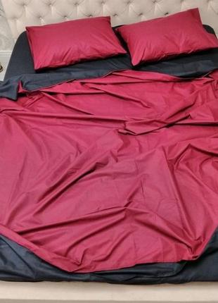 Однотонна постільна білизна, червона постільна білизна, чорна постіль