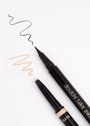 Tarte cosmetics double take awake micro liquid liner & brightener двухсторонняя подводка для глаз