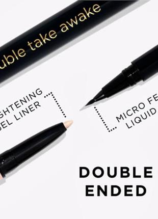Tarte cosmetics double take awake micro liquid liner & brightener двостороння підводка для очей3 фото