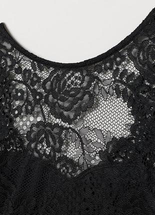 Черное кружевное платье h&amp;m m,m-l2 фото