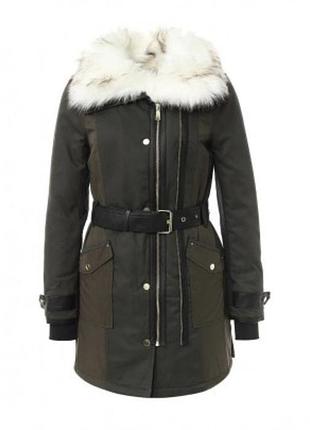 Парка river island с искусственным мехом