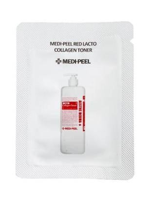 Восстанавливающий тонер с коллагеном и лактобактериями medi-peel red lacto collagen toner 1.5ml