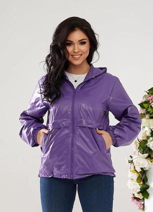 Вітровка жіноча весняна куртка на весну легка з капюшоном демісезонна батал чорна червона жовта коричнева зелена рожева фіолетова бежева