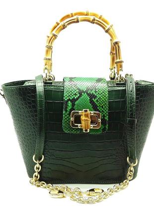 Сумка-корзинка из натуральной кожи silver taurus 7634.