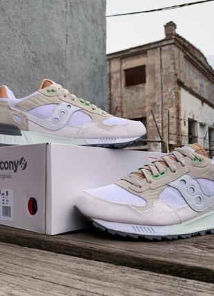 Мужские кроссовки saucony shadow 5000 70665-5s white/gray8 фото