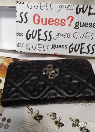 Кошелек женский из экокожи, кошелек туречна, кошелек женский с коробкой в стиле guess гесс гуес