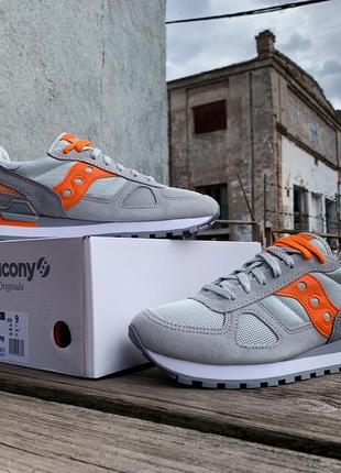 Мужские кроссовки saucony shadow original 2108-812s gray/orange7 фото