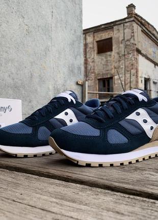 Мужские кроссовки saucony shadow original 2108-811s navy/sand3 фото