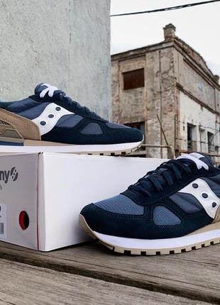 Мужские кроссовки saucony shadow original 2108-811s navy/sand8 фото