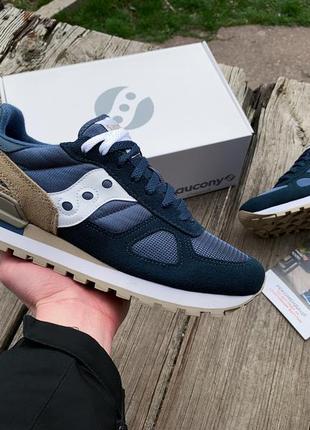 Мужские кроссовки saucony shadow original 2108-811s navy/sand4 фото