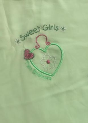 Футболка брендова нова sweet girls bershka зара рожева зелена майка топ поло2 фото