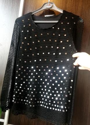 Шикарная, оригинальная новая блуза блузка кофта сетка. вискоза. jacques1 фото