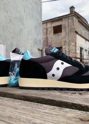 Женские кроссовки saucony jazz 81 nm 60613-12s black blue6 фото