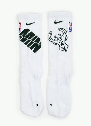 Баскетбольные носки nike elite milwaukee bucks nba