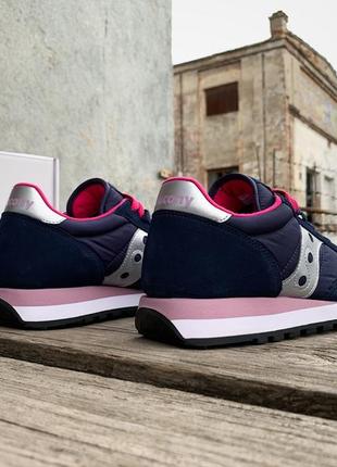 Женские кроссовки saucony jazz original 1044-630s navy pink6 фото