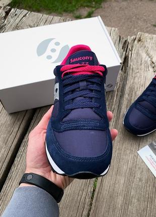 Женские кроссовки saucony jazz original 1044-630s navy pink5 фото