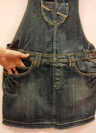 Крутой джинсовый комбинезон с юбкой sublevel.8 фото