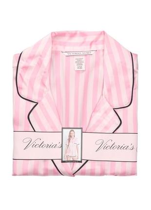 Сатинова піжама вікторія сікрет victoria's secret сорочка, шорти5 фото