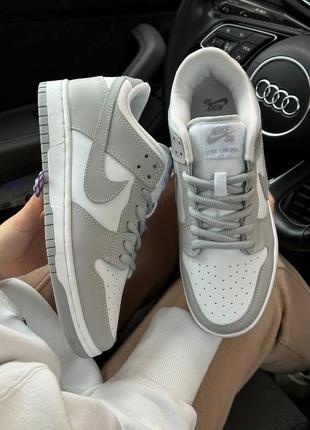 Кроссовки nike sb dunk low retro silver