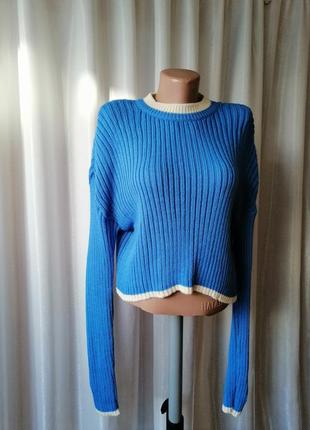 Нежный мягкий кашемир в рубчик укороченный свитер с удлиненными рукавами  размер единый универсальны5 фото