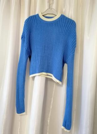 Нежный мягкий кашемир в рубчик укороченный свитер с удлиненными рукавами  размер единый универсальны10 фото
