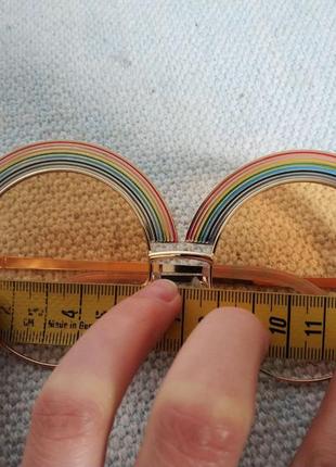 Женские унисекс яркие радужные солнцезащитные круглые очки doller retro3 фото