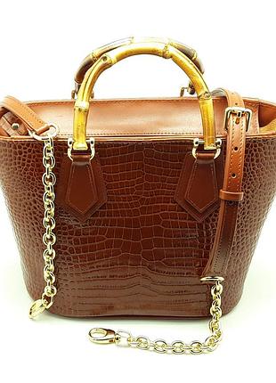 Сумка-кошик із натуральної шкіри silver taurus 7635.