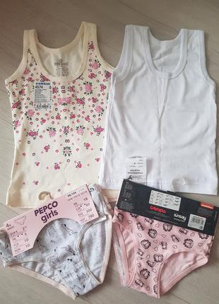 Маєчки нові 80,86,92, майка для дівчинки 12,18,24, трусики набір sinsay, pepco, турція