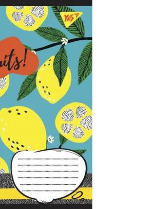 Зошит учнівський а5/18 лінія yes fruits, 25шт/упак., 765854