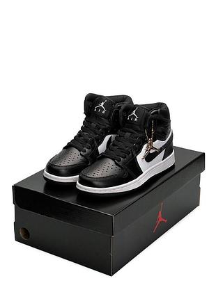 Жіночі кросівки nike air jordan 1 high t “black&white”#найк