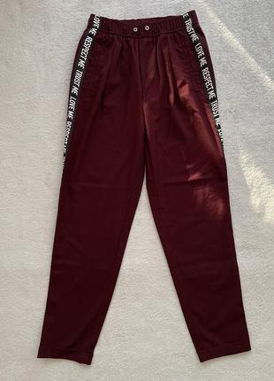 Штаны коттоновые с лампасами