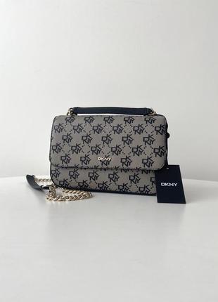 Женская брендовая сумочка dkny sina small flap shoulder bag кожаная оригинал кожа сумка дкну подарок жене девушке дочери4 фото