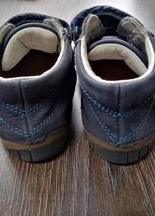 Кожаные ботинки кеды bama на мальчика 22 размер 13 см стелька.4 фото