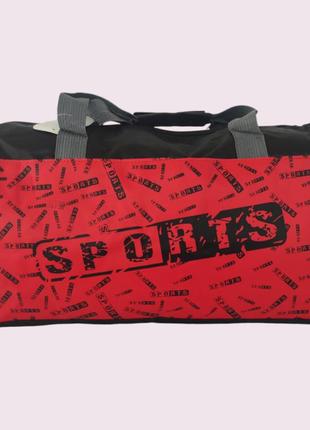 Спортивная сумка дорожная сумка "sports" цвет красный размер 49х27х22 см. 29 литров