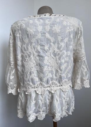 Ніжна котонова блуза кружево marc aurel3 фото