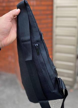 Мужская нагрудная сумка слинг кросс боди бананка нагрудная cross body удобная эргономичная сумка4 фото