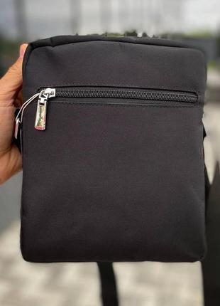 Повседневная сумка барсетка мужская через плечо черная, комбинированная, стильная5 фото