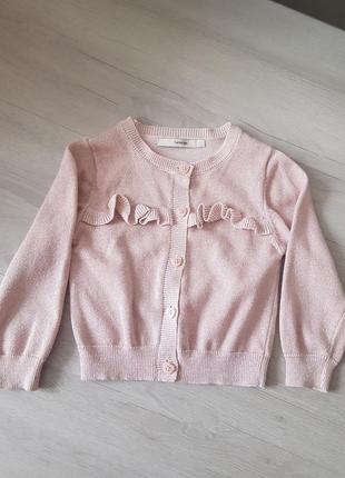 Кардиган george 86-92см 18-24мисс. кофточка с люрексовой нитью, нарядная кофта под платье