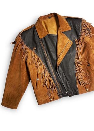Vintage wild west jacket, куртка, косуха, кожанка1 фото