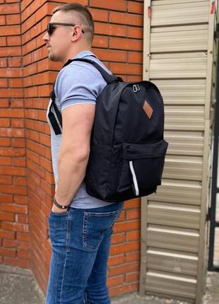 Чоловічий чорний міський рюкзак для тренувань спорту  повсякденний міцний універсальний4 фото