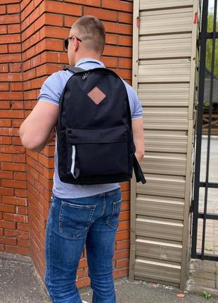 Чоловічий чорний міський рюкзак для тренувань спорту  повсякденний міцний універсальний2 фото