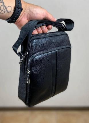 Мужская сумка через плечо стильная барсетка классическая универсальная удобная повседневная4 фото
