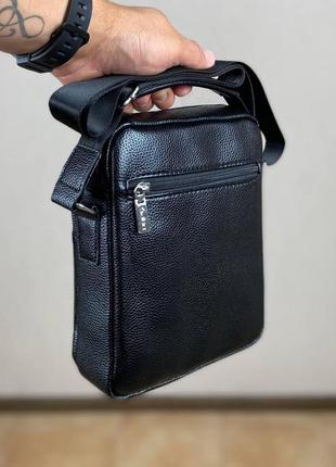 Мужская сумка через плечо стильная барсетка классическая универсальная удобная повседневная5 фото