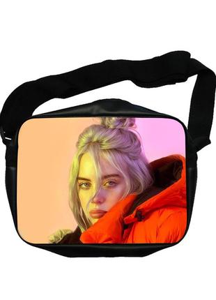 Сумка экокожа билли айлиш billie eilish с двухсторонним принтом (b0010)