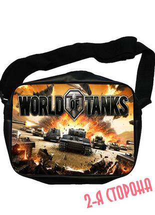 Сумка экокожа world of tanks wot с двухсторонним принтом (b0027)2 фото