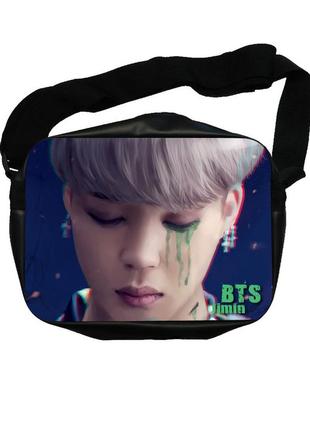 Сумка екошкіра k-pop bts bangtan boys jimin чімін з двостороннім принтом (b0062)